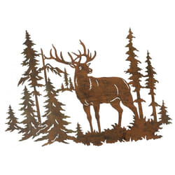 Aubry Gaspard - Décoration mural en métal sapins et cerf