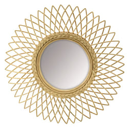 Aubry Gaspard - Miroir soleil en moelle de rotin 60 cm
