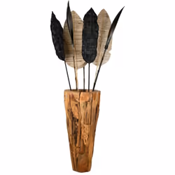 Aubry Gaspard - Grand vase en teck