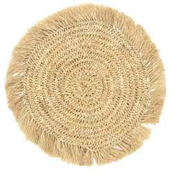 Aubry Gaspard - Set de table en raphia (Lot de 6) Rond - Naturel
