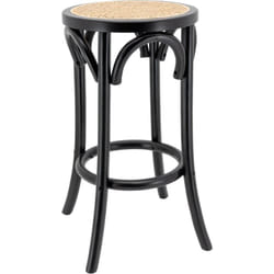 Tabouret en bouleau et cannage rotin