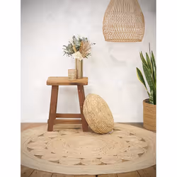 Abat-jour en rotin naturel pour suspension Ovale
