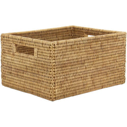 Panier de rangement en rotin naturel 38 x 30 x 20 cm