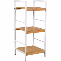 Aspect Coloris Blanc Finitions Laquée Matériau principal Métal Matériaux secondaires Bambou Dimensions Hauteur (en cm) 79,00 ...