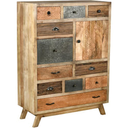 Commode en manguier et métal Zouma 90 x 40 x 125 cm