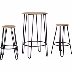 Aspect Matériau principal Métal noir Matériaux secondaires Orme huile Dimensions Diamètre de l'assise tabouret (en cm) 31,00  ...