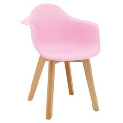 Aubry Gaspard - Fauteuil enfant en polypropylène et bois - Rose