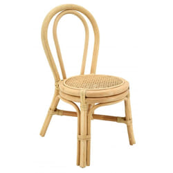 Chaise enfant en rotin naturel et cannage Bogiwo