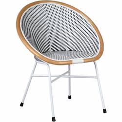 Aspect Matériau principal Rotin synthétique Matériaux secondaires Métal Dimensions Diamètre (en cm) 43,00 Hauteur (en cm) 83  ...