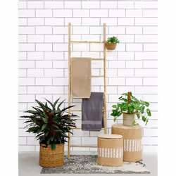 Aubry Gaspard - Paniers à linge en papier corde et coton (Lot de 2)