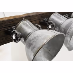 Aubry Gaspard - Applique en bois recyclé et métal 2 lampes