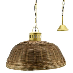 Suspension en bambou teinté et métal doré Diamètre 60 cm