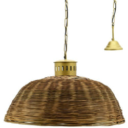 Aubry Gaspard - Suspension en bambou teinté et métal doré Diamètre 70 cm