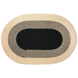 Aubry Gaspard - Tapis ovale en jute naturelle et teintée