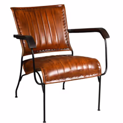 Aspect Matériau principal Cuir de buffle Matériaux secondaires Métal et bois verni Dimensions Hauteur (en cm) 77,00 Longueur ...