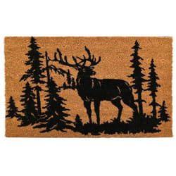 Paillasson coco intérieur extérieur 75 x 45 cm Cerfs en forêt