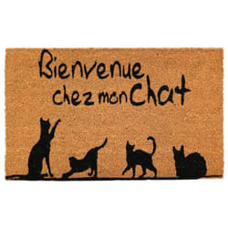 Aubry Gaspard - Paillasson coco intérieur extérieur 75 x 45 cm Bienvenue chez mon chat