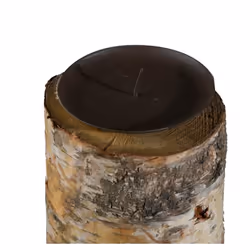 Bougeoirs en bouleau et métal (Lot de 3)