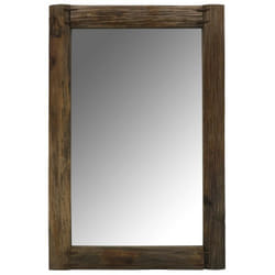 Aubry Gaspard - Miroir rectangulaire en bois recyclé rustique Rectangle