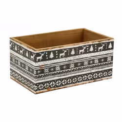 Aubry Gaspard CRA 601 S set of 3 Boîte de rangement Carré Papier, Bois