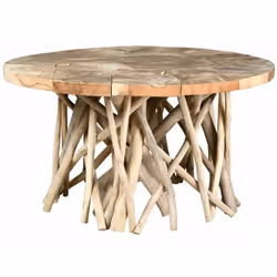 Description générale La Table ronde Puzzle en teck est une pièce maîtresse idéale pour votre salle à manger. Son design uniqu ...