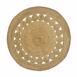 Aspect Coloris Naturel Matériau principal Jute Dimensions Diamètre (en cm) 180,00 Autres caractéristiques Entretien Tapez le  ...
