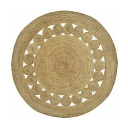 Aubry Gaspard - Tapis rond en jute naturelle ajourée Diamètre 180cm