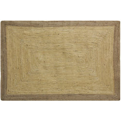 Tapis en jute naturelle et blanchie