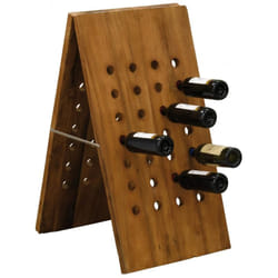 Aubry Gaspard - Grand porte-bouteilles en bois recyclé - Naturel