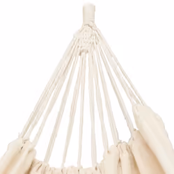 Hamac en coton écru à franges
