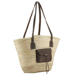 Aubry Gaspard - Couffin en palmier et cuir