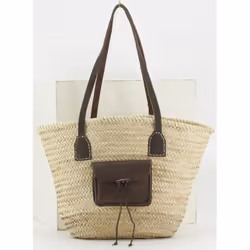Aubry Gaspard - Couffin en palmier et cuir