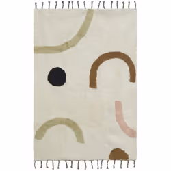 Aspect Coloris Écru Rose Marron Vert Noir Matériau principal Coton Dimensions Longueur (en cm) 180,00 Profondeur (en cm) 120, ...