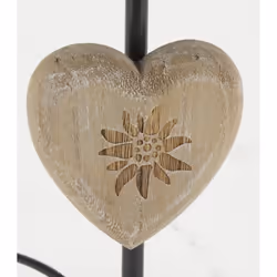Aubry Gaspard - Lampe à poser en métal et bois Coeur