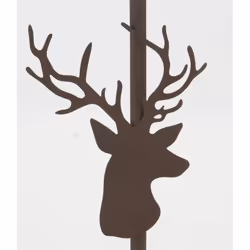 Aubry Gaspard - Lampe en métal décor tête de cerf