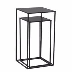 Sellettes en métal noir (Lot de 2)