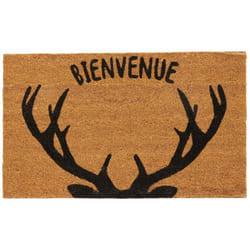 Aubry Gaspard - Paillasson coco intérieur extérieur 75 x 45 cm Bois de cerfs bienvenue