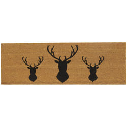 Aubry Gaspard - Paillasson grande taille en coco 120 x 40 cm 3 cerfs