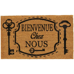 Aubry Gaspard - Paillasson coco intérieur extérieur 75 x 45 cm Clés bienvenue chez nous