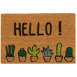 Aubry Gaspard - Paillasson en fibre de coco 60 x 40 cm Cactus hello