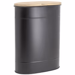 Aubry Gaspard - Tabouret et seau à pellets en métal - Métal noir Cerf