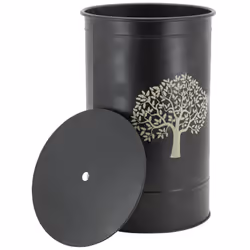 Coffre à pellets en métal noir