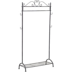 Portant/porte-manteaux en métal gris