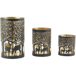 Aubry Gaspard - Photophores en métal Cerfs (Lot de 3)