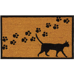 Aubry Gaspard - Paillasson coco intérieur extérieur 75 x 45 cm Empreintes de chat