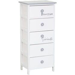 Aubry Gaspard - Commode/Chiffonnier bois ' Sérénité et Douceur ' 5 tiroirs