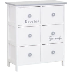 Commode/Chiffonnier bois ' Sérénité et Douceur ' 6 tiroirs