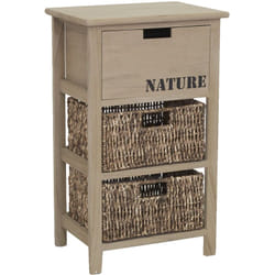 Commode en bois et maïs ' Nature' 3 tiroirs