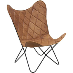 Aubry Gaspard - Fauteuil Butterfly en cuir