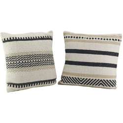 Coussins en coton graphiques et ethniques (Lot de 2)